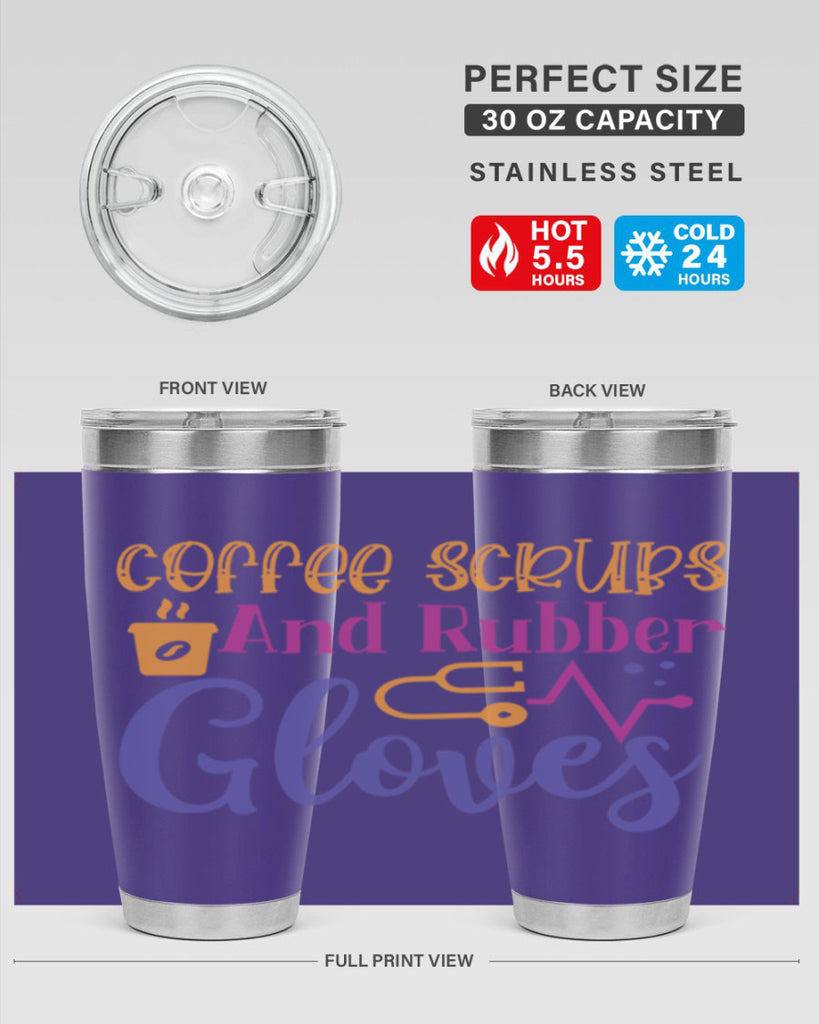 coffee scrubs and rubber gloves Style 392#- nurse- tumbler