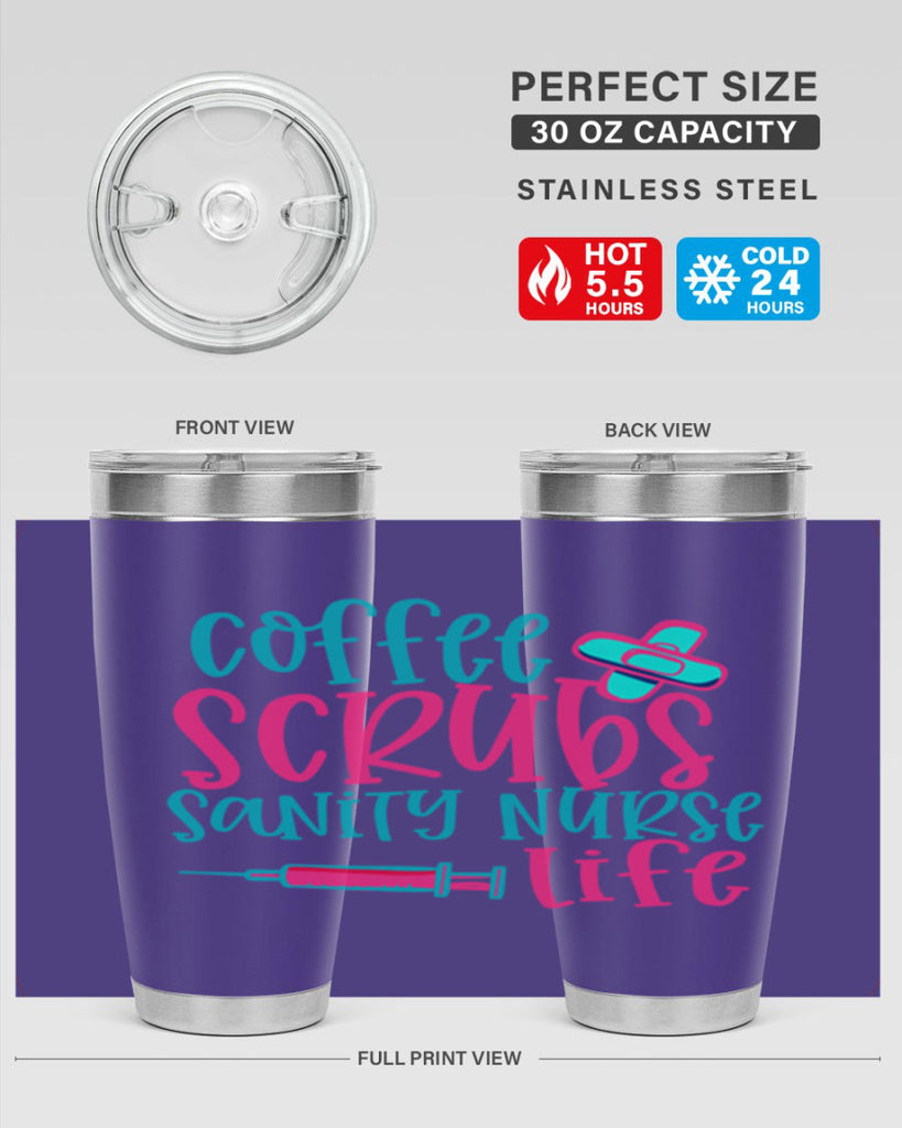 coffee scrubs sanity nurse life Style 390#- nurse- tumbler