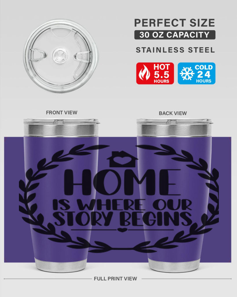 home is where our story begins 13#- home- Tumbler