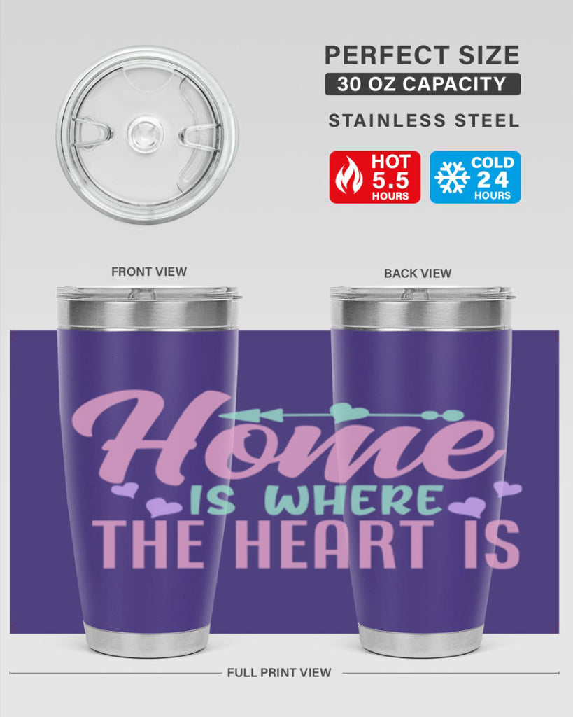 home is where the heart is 39#- home- Tumbler