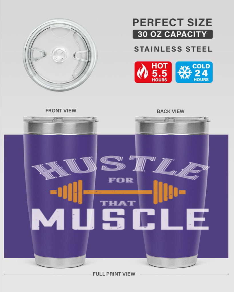 hustel for that muscle 92#- gym- Tumbler
