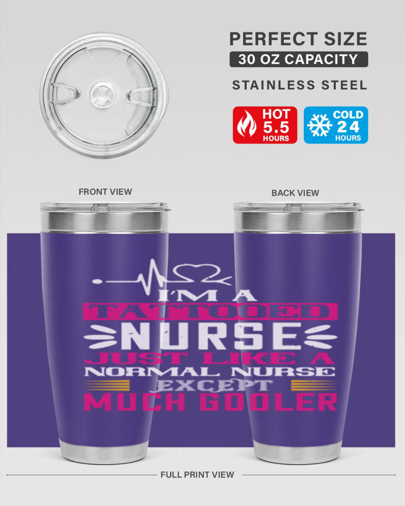 i am tattooed nurse just like a Style 340#- nurse- tumbler