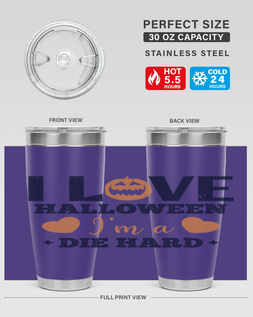 i love halloween im a die hard 150#- halloween- Tumbler