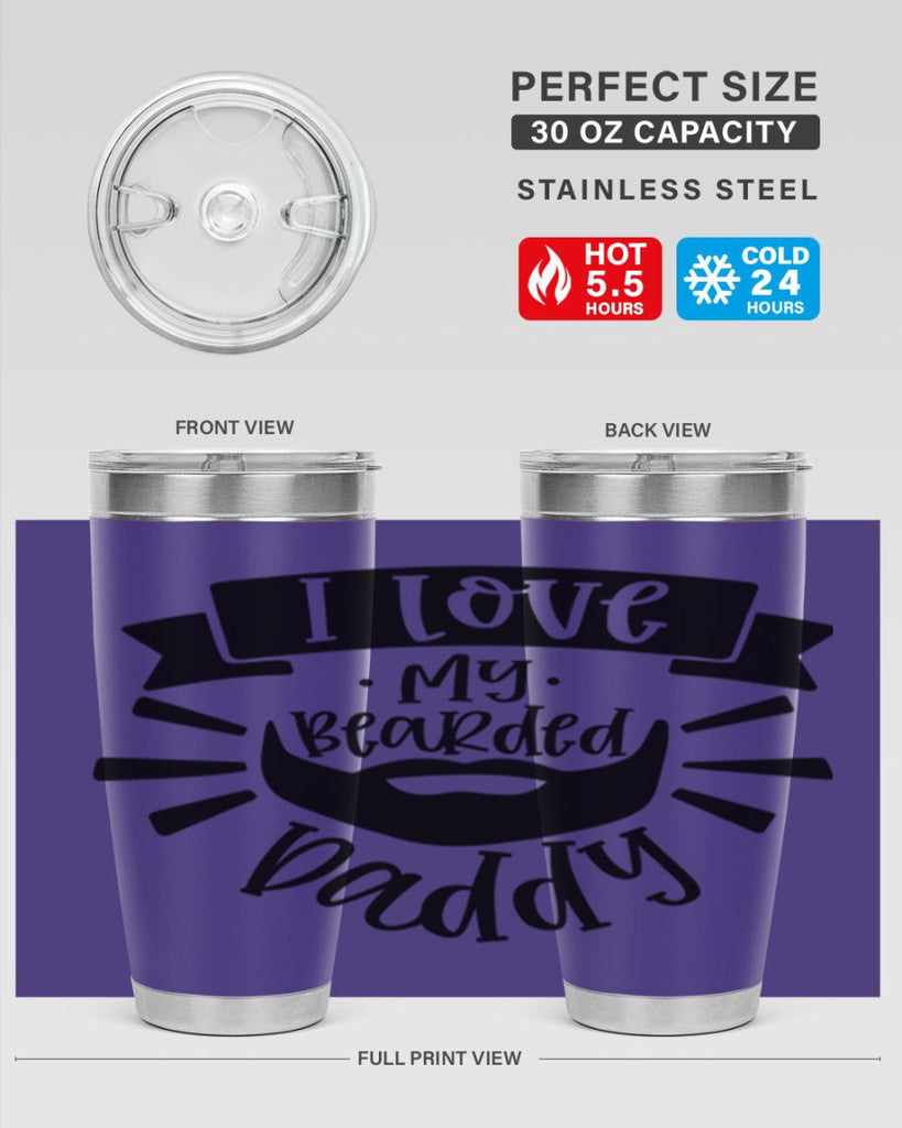 i love my bearded daddy 42#- fathers day- Tumbler