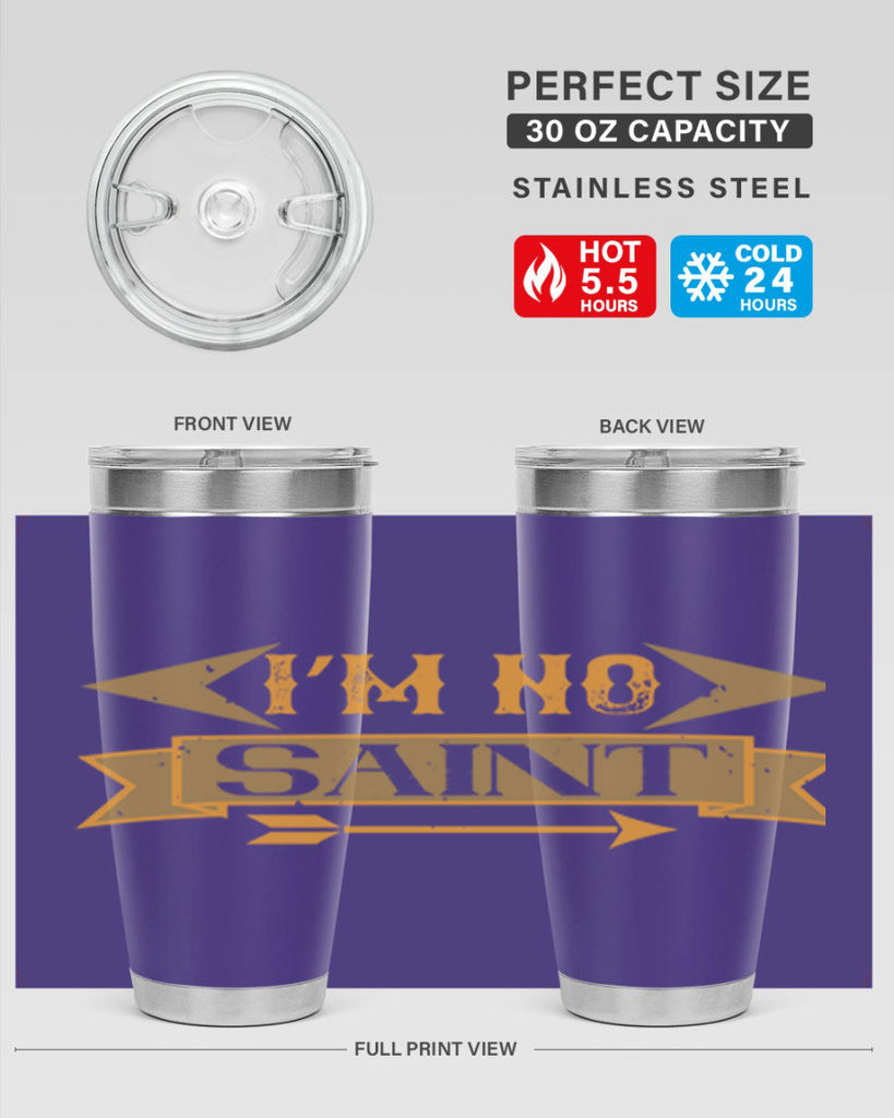 i’m no saint 59#- mardi gras- Tumbler