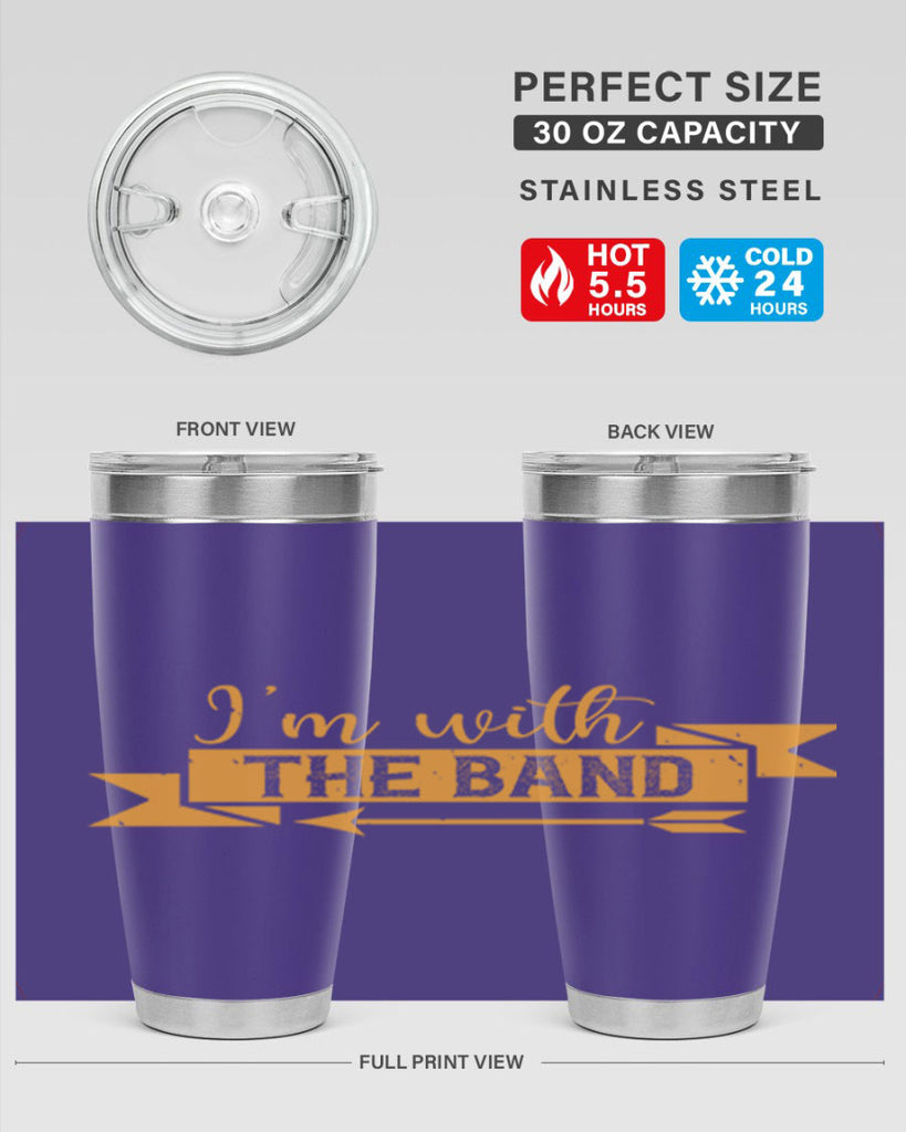 i’m with the band 58#- mardi gras- Tumbler