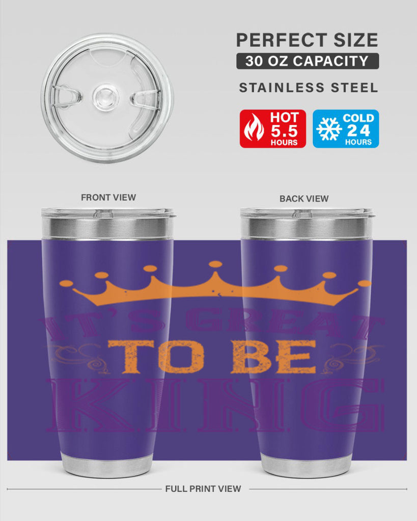 it’s great to be king 61#- mardi gras- Tumbler