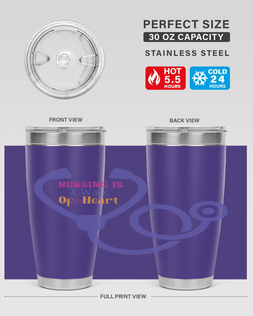 nursing is a work of heart Style Style 68#- nurse- tumbler