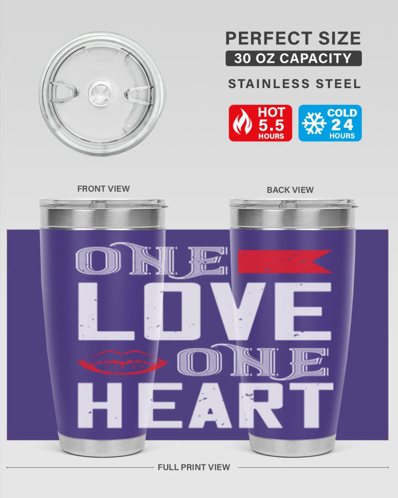 one love one heart 32#- valentines day- Tumbler