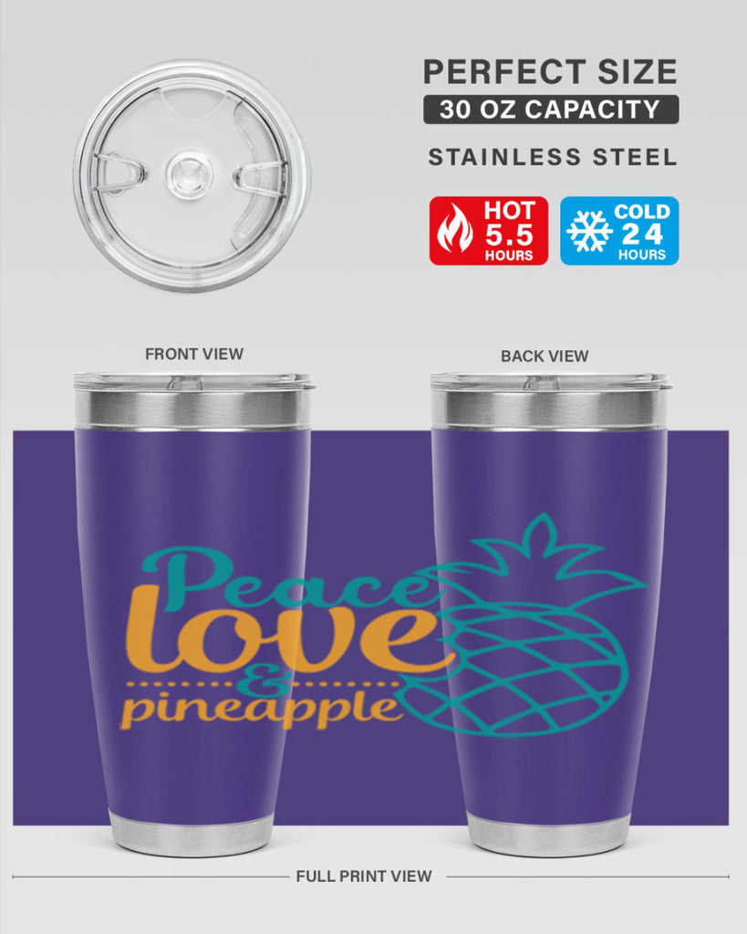peace love pineapple Style 82#- summer- Tumbler