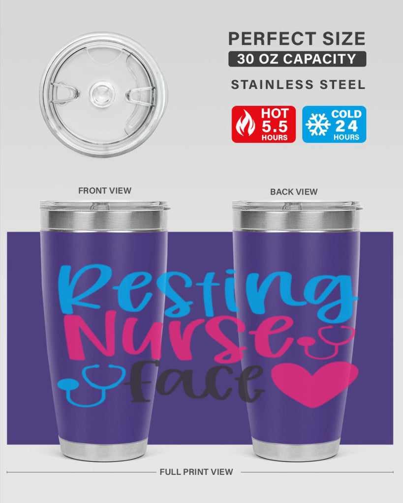 resting nurse face Style 355#- nurse- tumbler