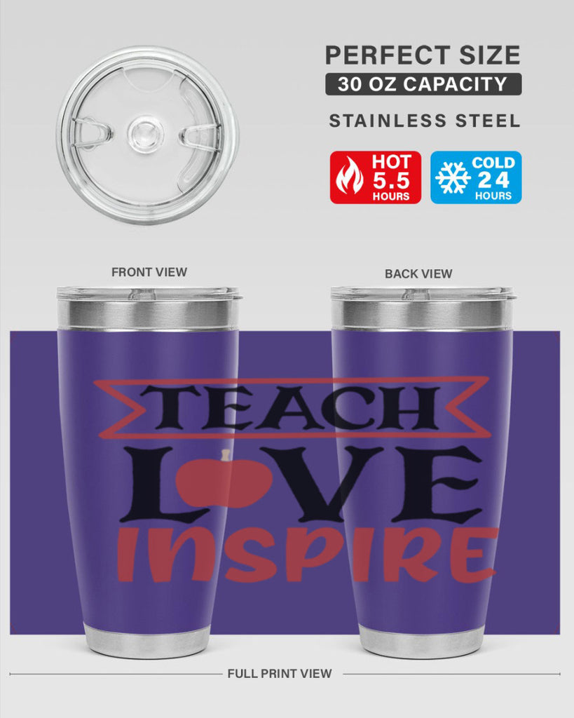 teach love inspre Style 147#- teacher- tumbler