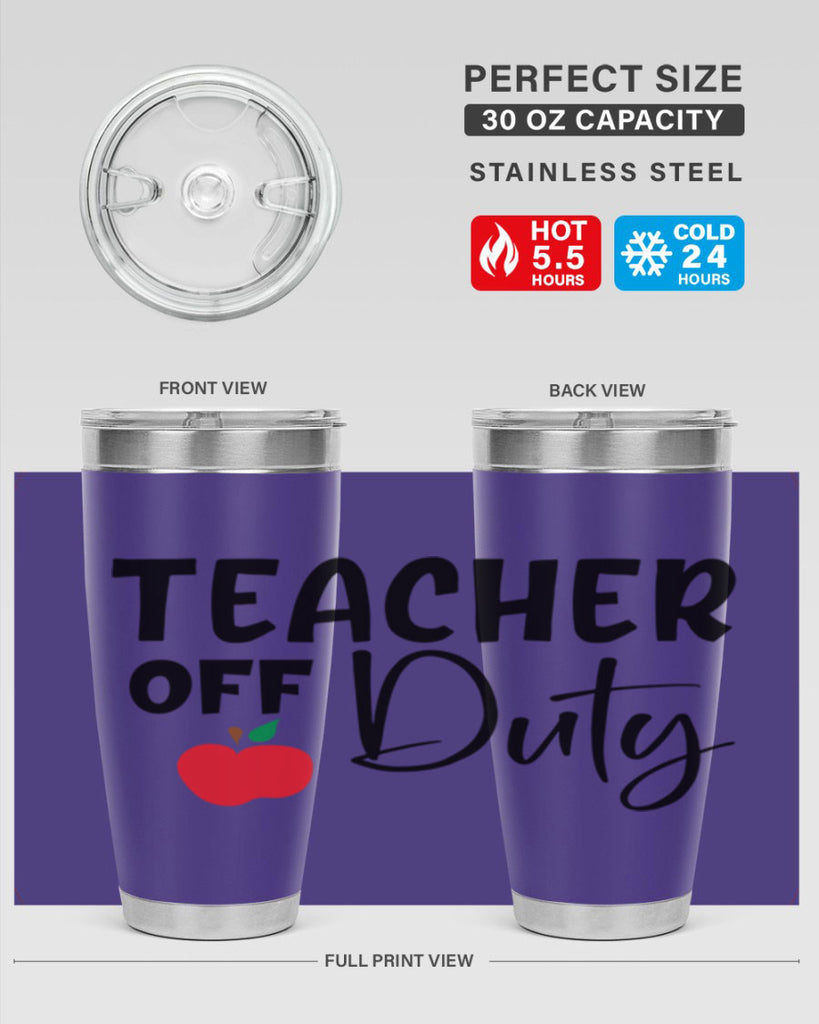 teacher off duty Style 140#- teacher- tumbler
