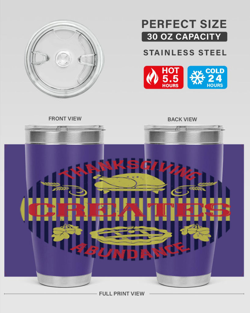 thanksgiving creates abundance 14#- thanksgiving- Tumbler