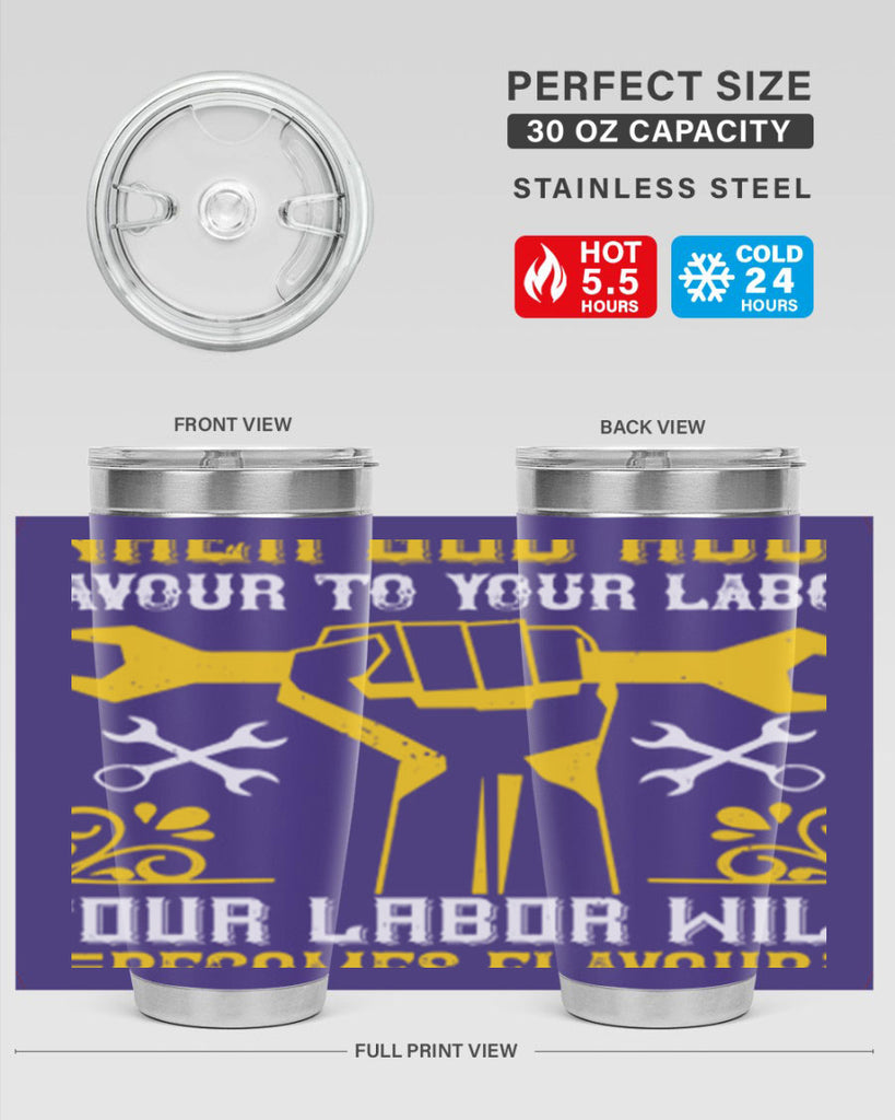 when god adds favour to your labor your labor will becomes flavour 49#- labor day- Tumbler