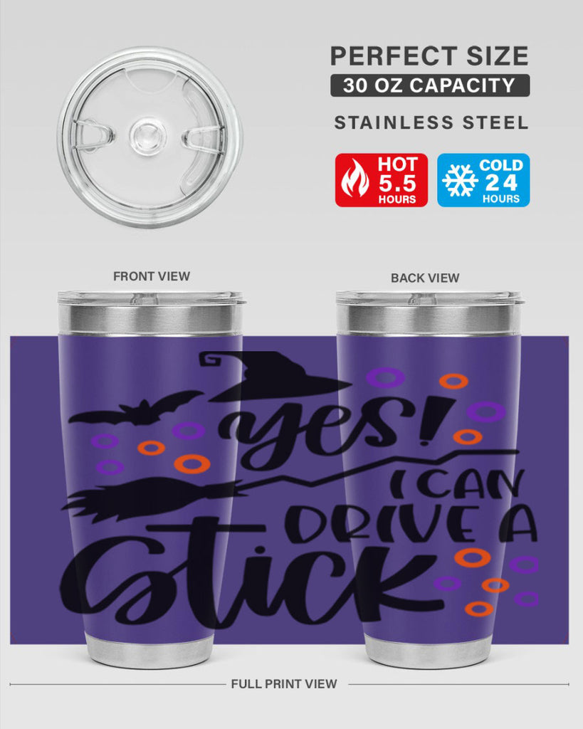 yes i can drive a stick 3#- halloween- Tumbler