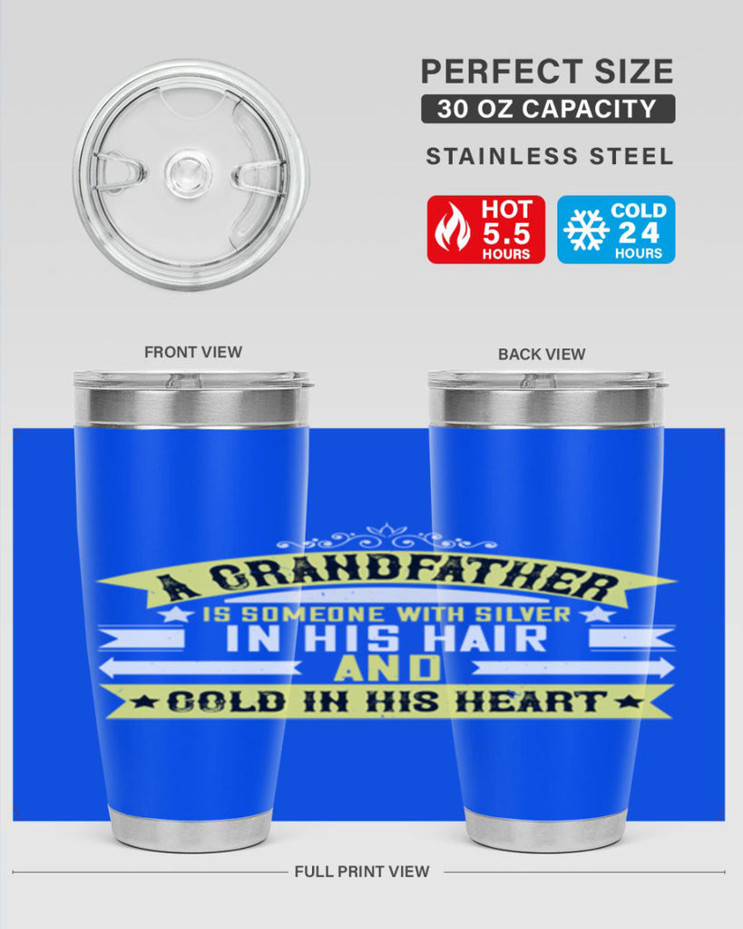 A grandfather is someone with silver 88#- grandpa - papa- Tumbler