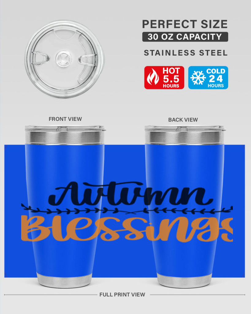 Autumn Blessings 473#- fall- Tumbler