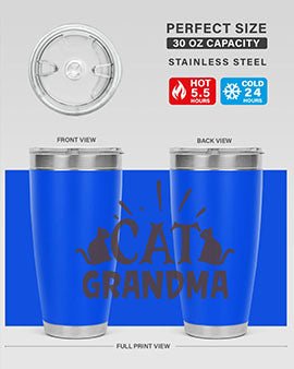Cat Grandma Style 4#- cat- Tumbler