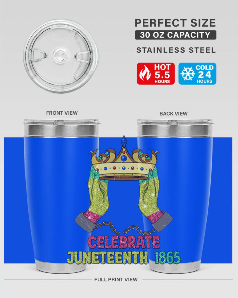 Celebrate Juneteenth 1865 Crown Designs 2#- Juneteenth- tumbler