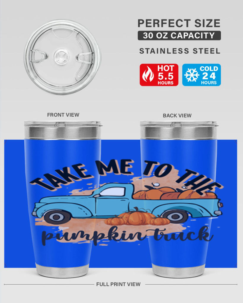 Fall Pumpkin Truck 128#- fall- Tumbler