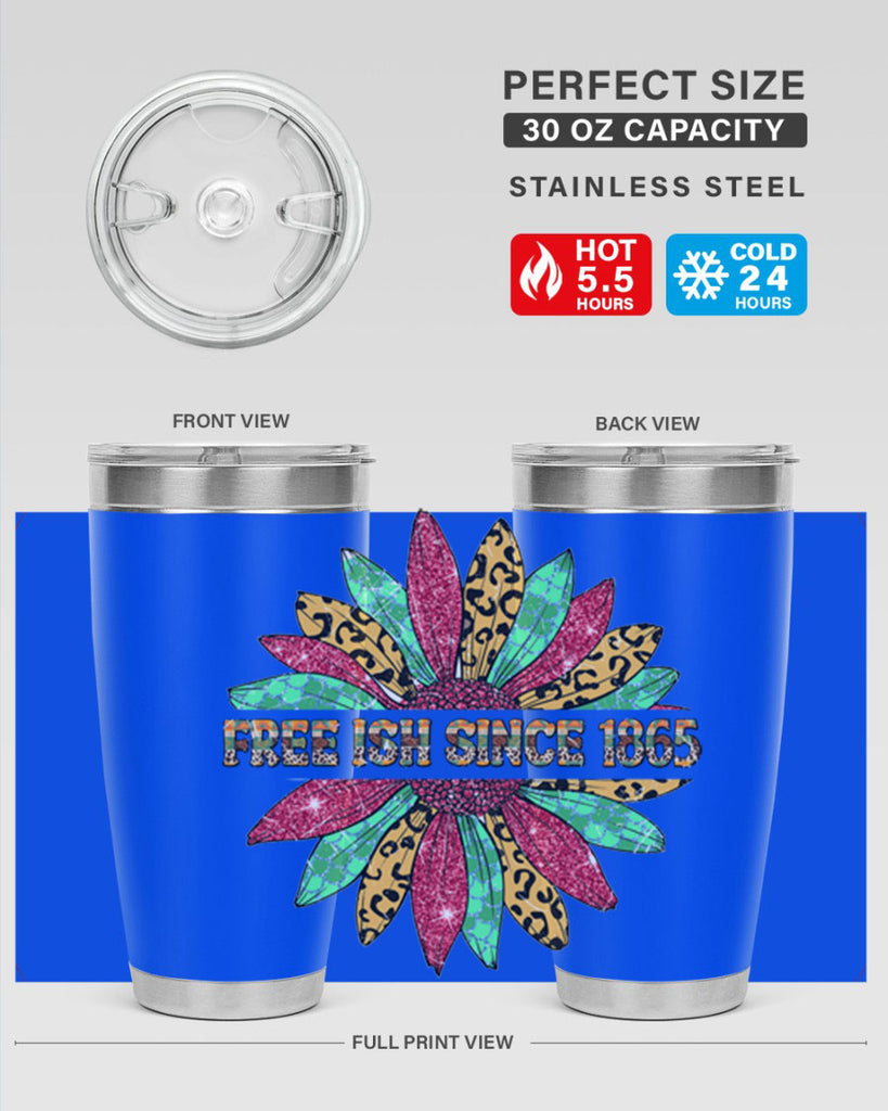 Freeish Since 1865 Sunflower Juneteenth 15#- Juneteenth- tumbler