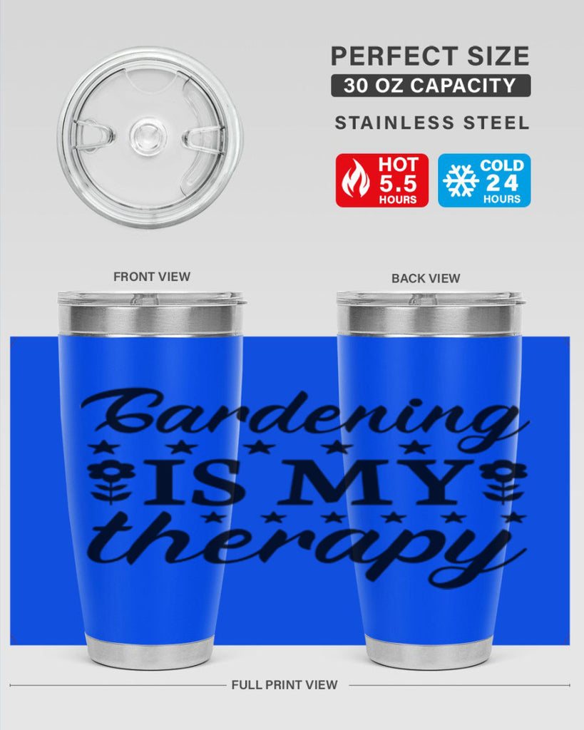 Gardening is my therapy  146#- spring- Tumbler