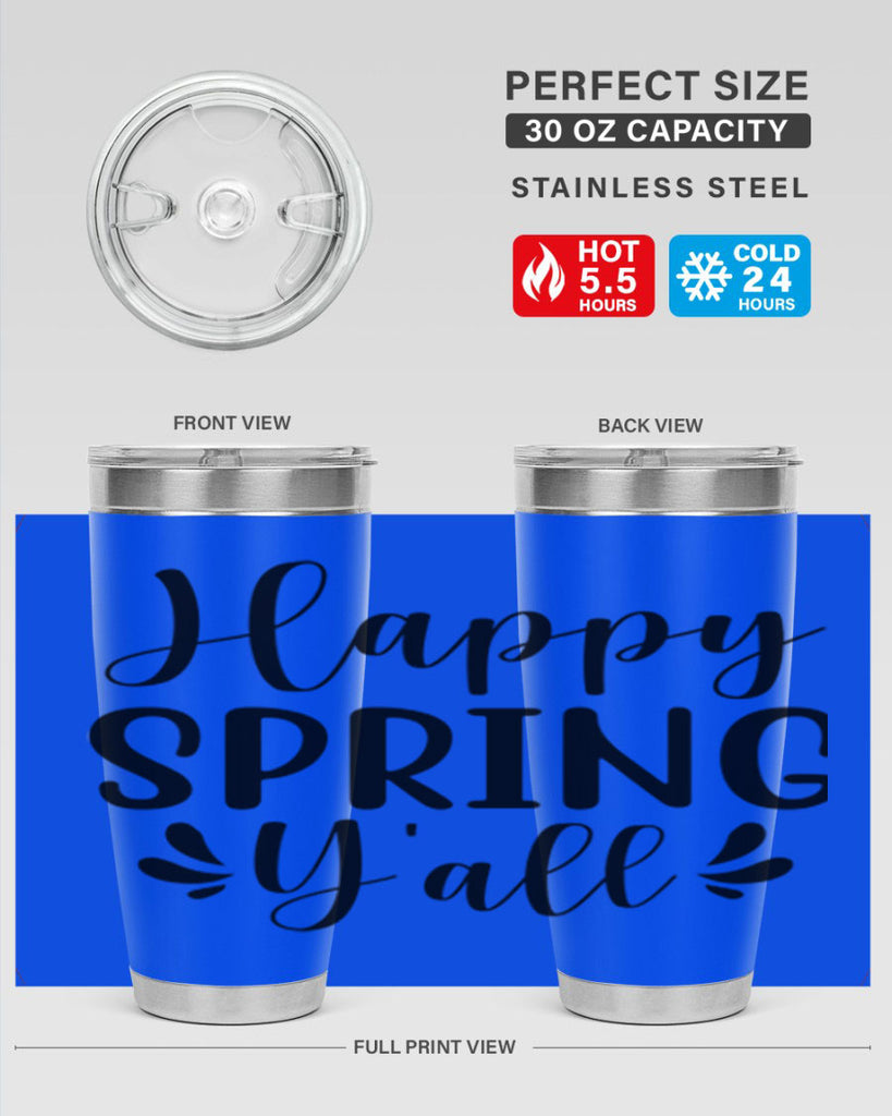 Happy Spring Y'all 163#- spring- Tumbler
