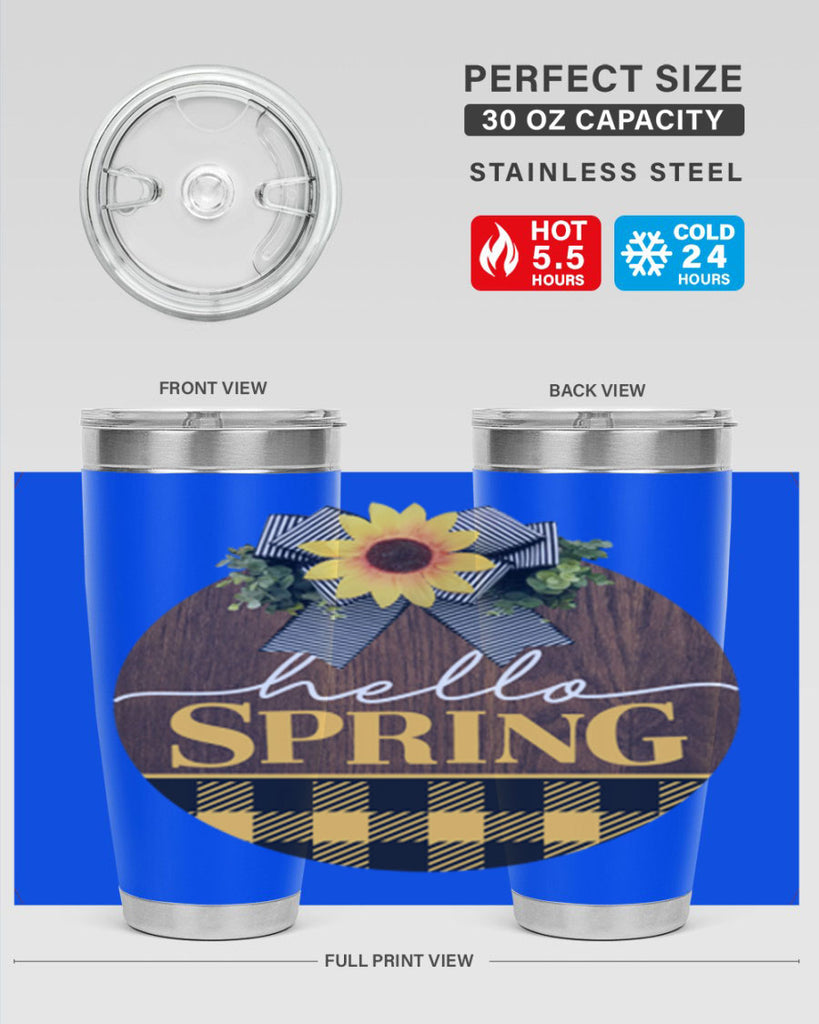 Hello Spring plaid Mockup 204#- spring- Tumbler
