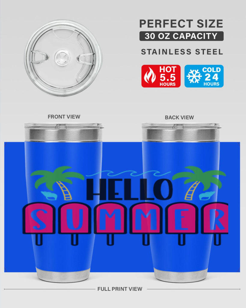 Hello Summer Style 39#- summer- Tumbler
