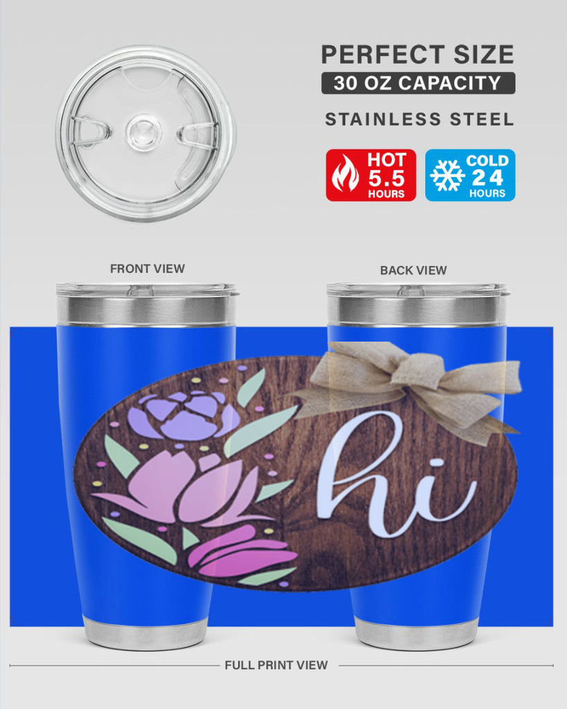 Hi pink flowers Mockup237#- spring- Tumbler