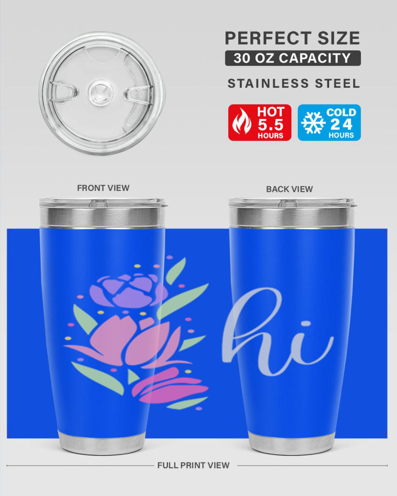Hi pink flowers238#- spring- Tumbler