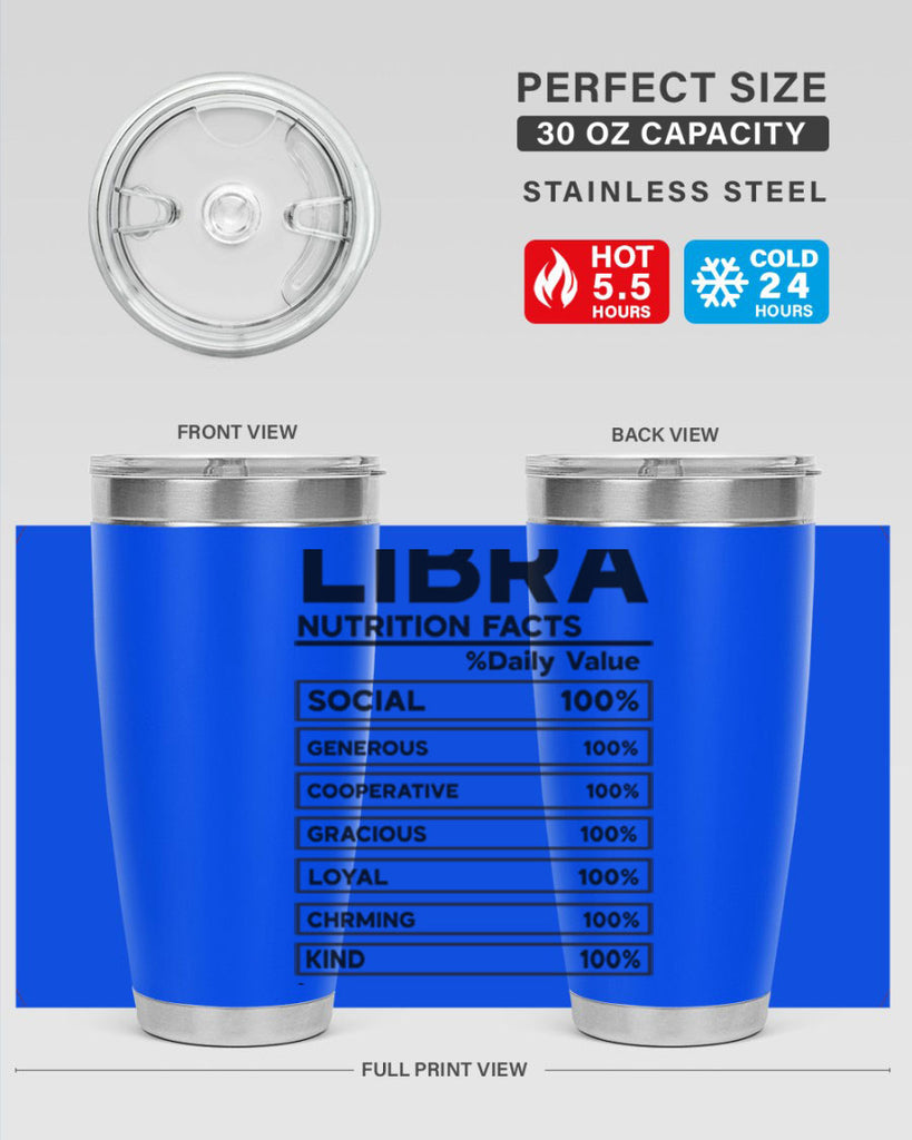Libra Nutrition Facts 318#- zodiac- Tumbler