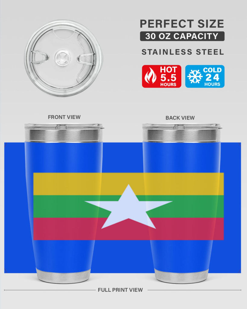 Myanmar 79#- world flags- Tumbler