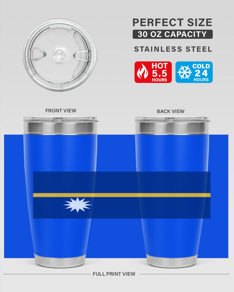 Nauru 77#- world flags- Tumbler
