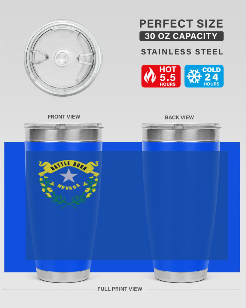 Nevada 24#- Us Flags- Tumbler
