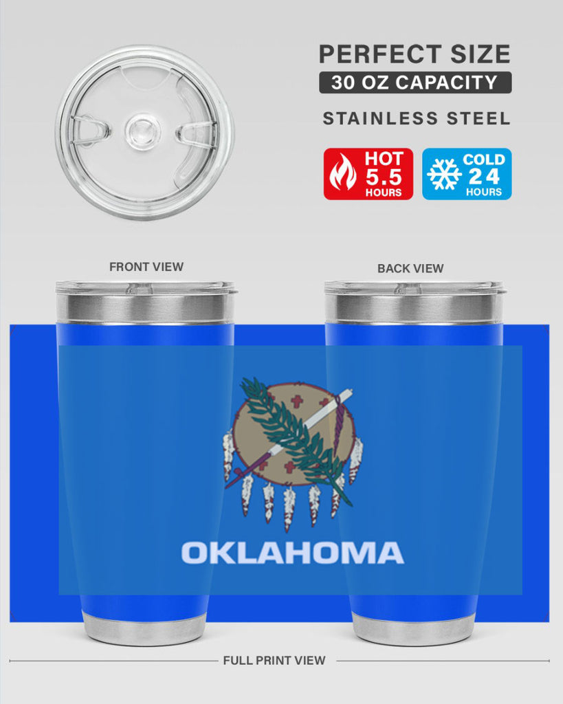 Oklahoma 16#- Us Flags- Tumbler