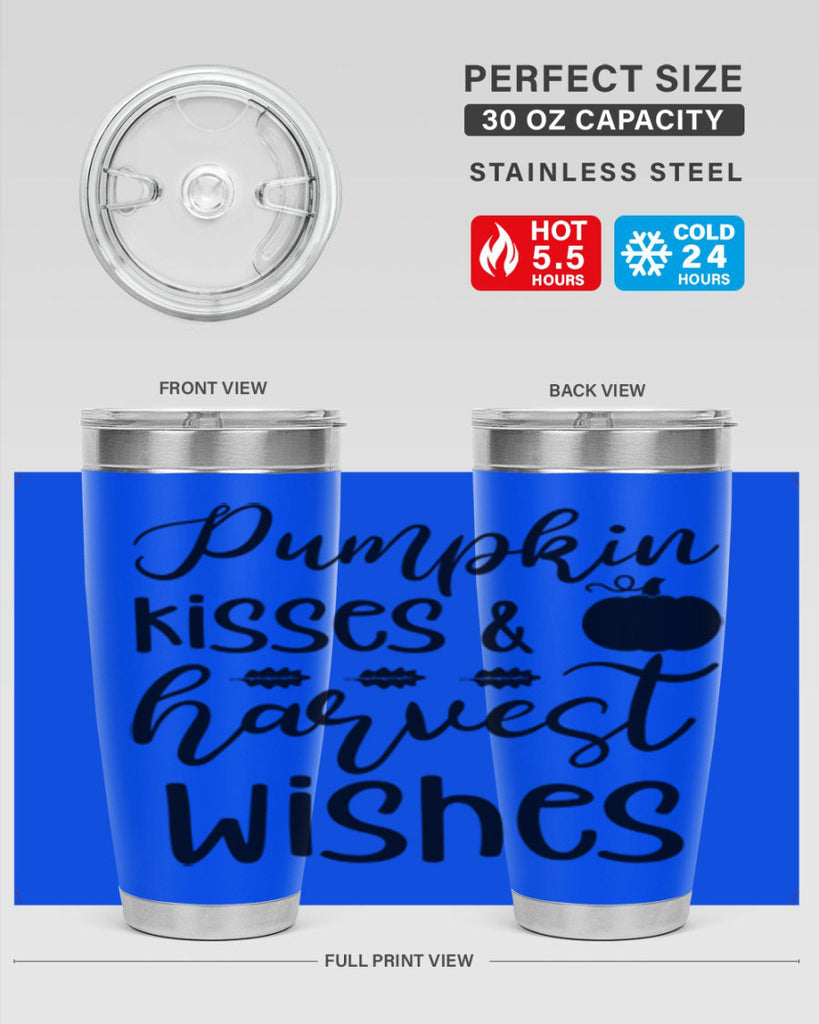 Pumpkin Kisses Harvest Wishes 525#- fall- Tumbler