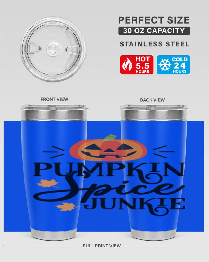 Pumpkinspicejunkie 568#- fall- Tumbler