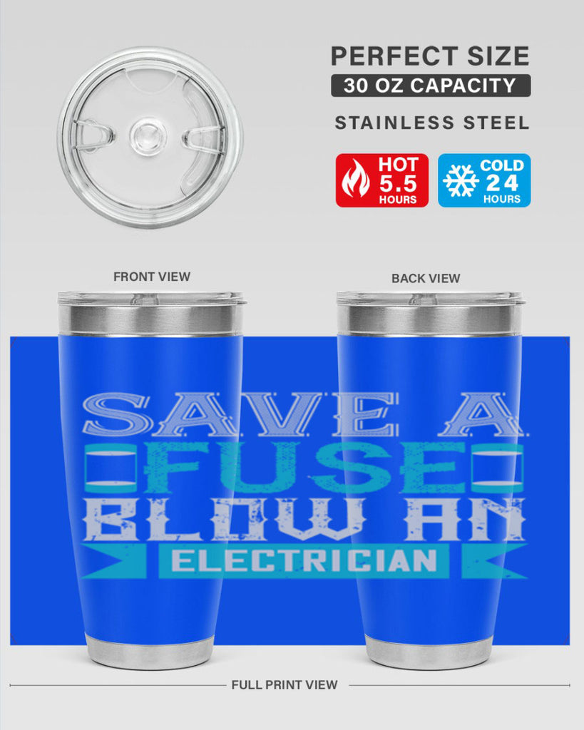 Save a fuse below an electrician Style 14#- electrician- tumbler