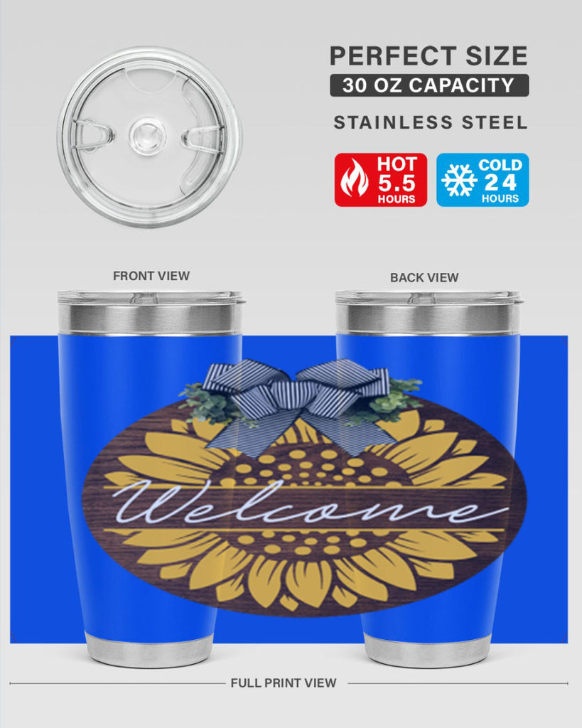 Welcome Sunflower Mockup584#- spring- Tumbler