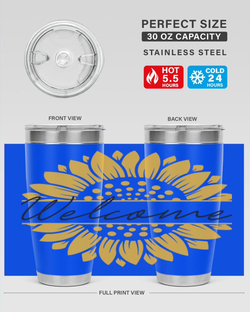 Welcome Sunflower585#- spring- Tumbler