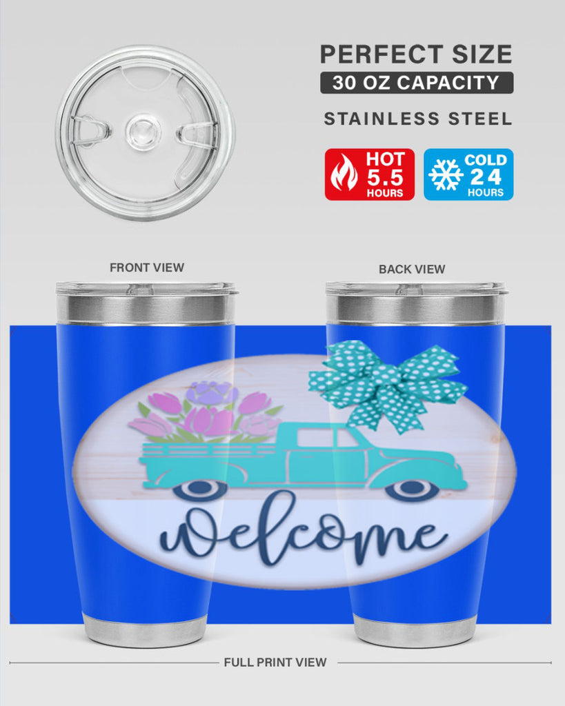 Welcome spring truck Mockup578#- spring- Tumbler