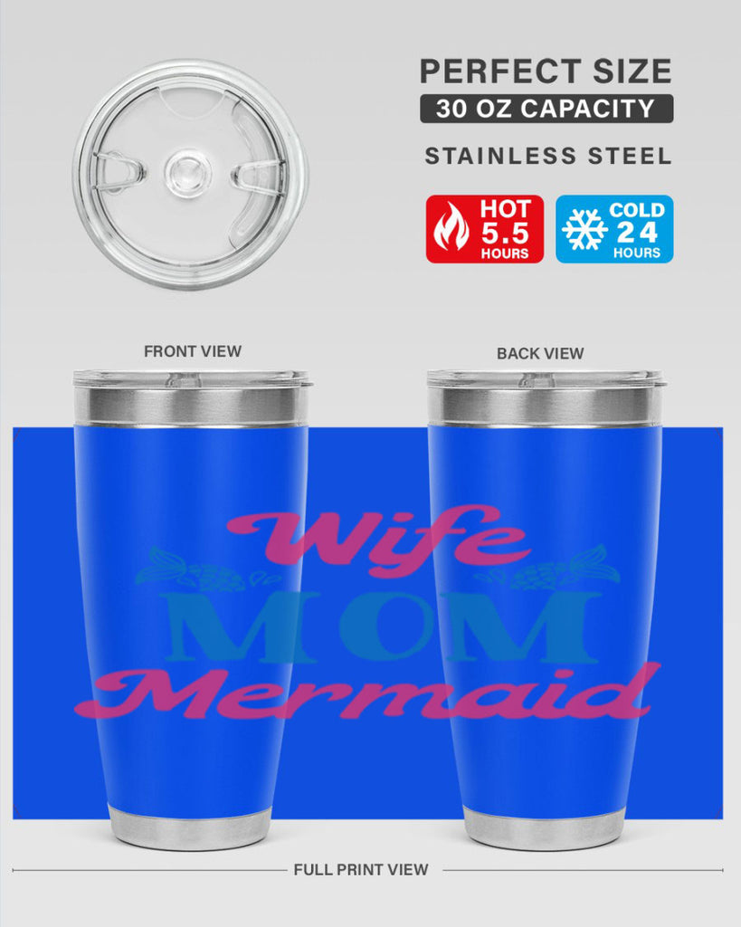 Wife Mom Mermaid 670#- mermaid- Tumbler