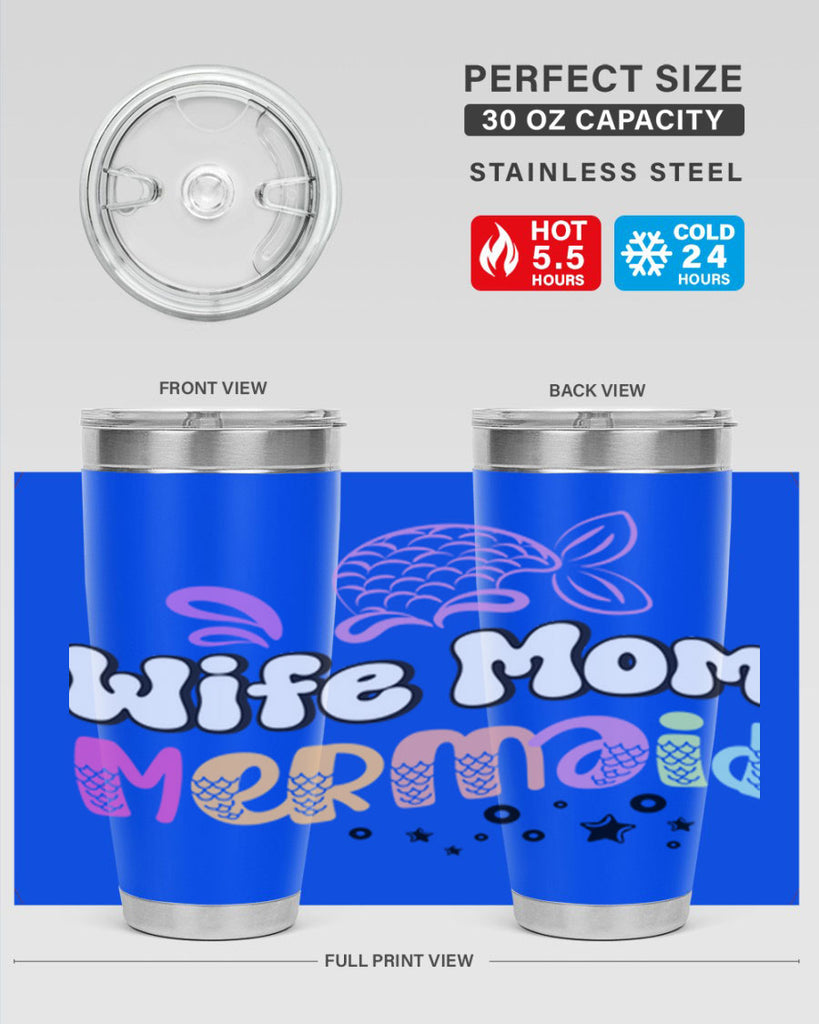 Wife Mom Mermaid 676#- mermaid- Tumbler