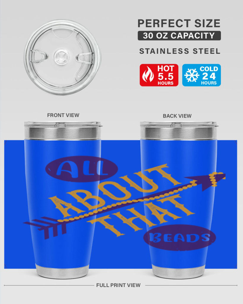 all about that beads 62#- mardi gras- Tumbler