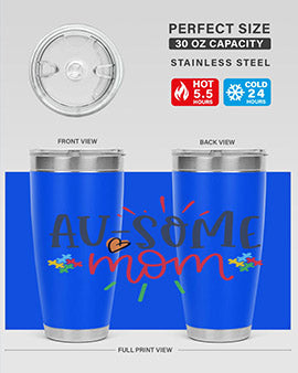ausome mom Style 4#- autism- Tumbler