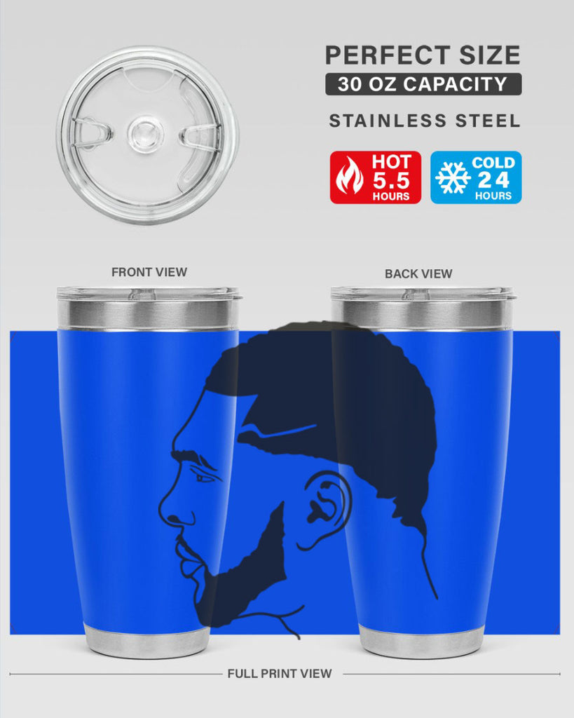 beardman 55#- black men - boys- tumbler