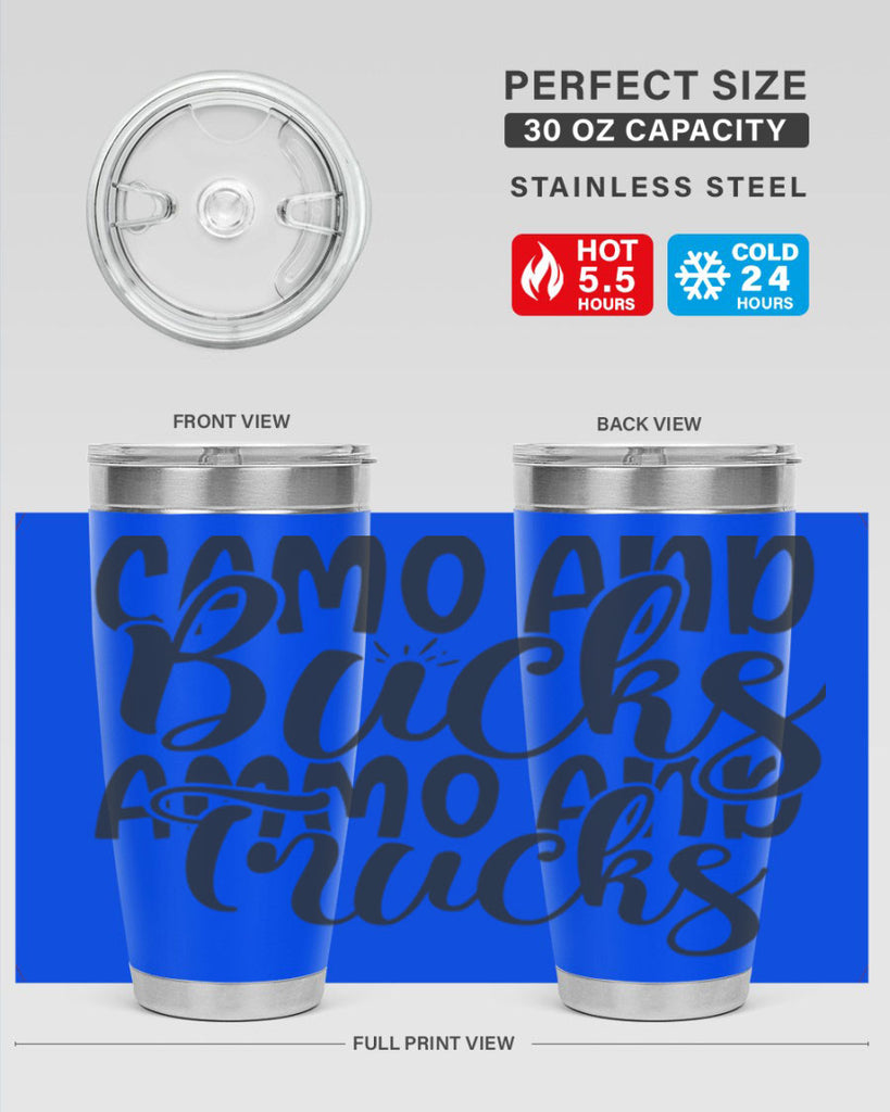 camo and bucks ammo and trucks 18#- hunting- Tumbler