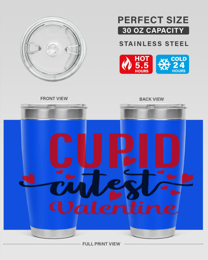 cupid cutest valentine 72#- valentines day- Tumbler